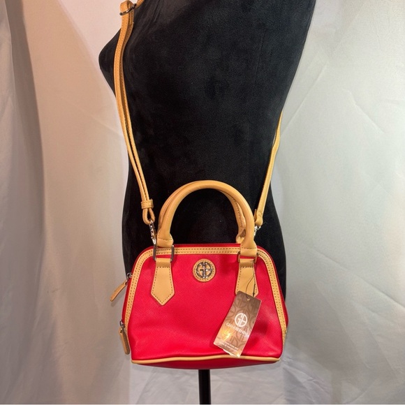 Giani Bernini Mini Red Block Signature Satchel Purse - Picture 1 of 8